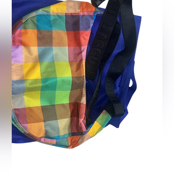 NWT! BAGGU x UO Medium Crescent Bag in Madras 🧡💛💚 - Picture 3 of 4